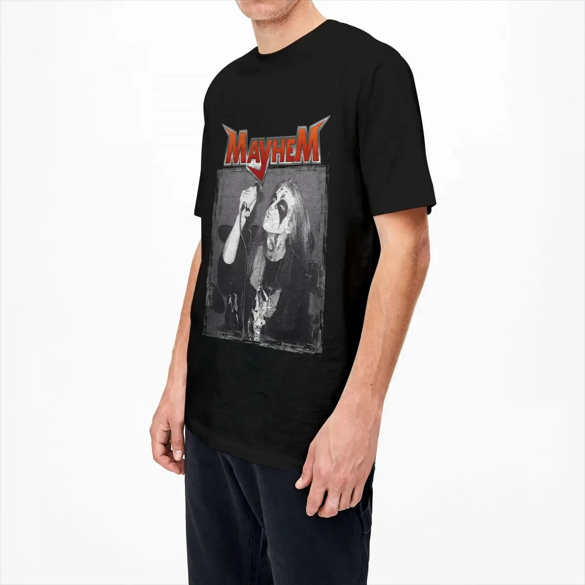 Black Metal Mayhem Dead T-Shirts for Men Women Crew Neck Cotton Short Sleeve Tee Shirt Gift Idea Clothing - Premium t-shirt from Lizard Vigilante - Just $24.99! Shop now at Lizard Vigilante