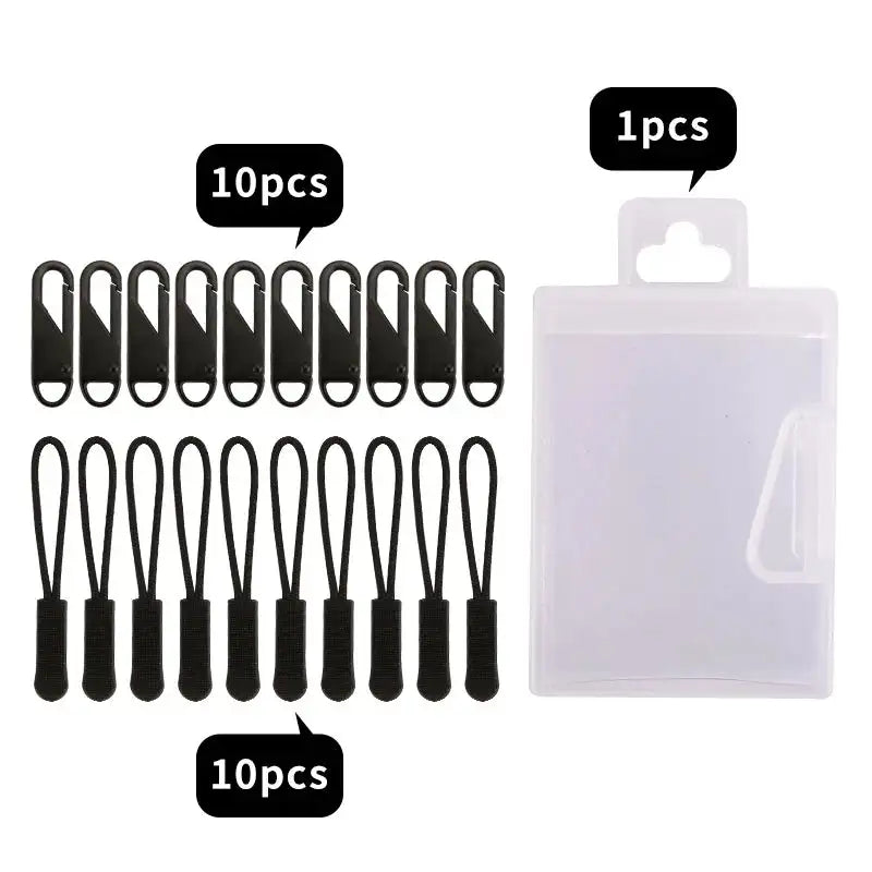 10/11/20/21Pcs Replacement Zipper Pulls Cord Extender for Backpacks Jackets Luggage Purses Handbags