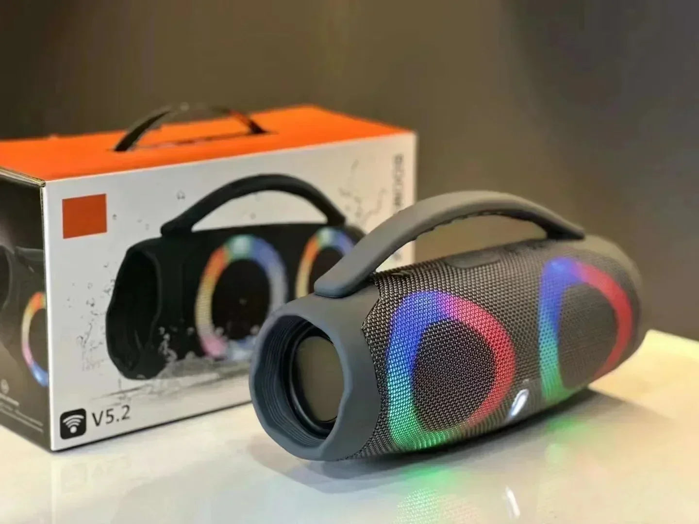 Portable Waterproof 100W High Power Bluetooth Speaker RGB Colorful Light Wireless Subwoofer 360 Stereo Surround TWS FM Boom Box