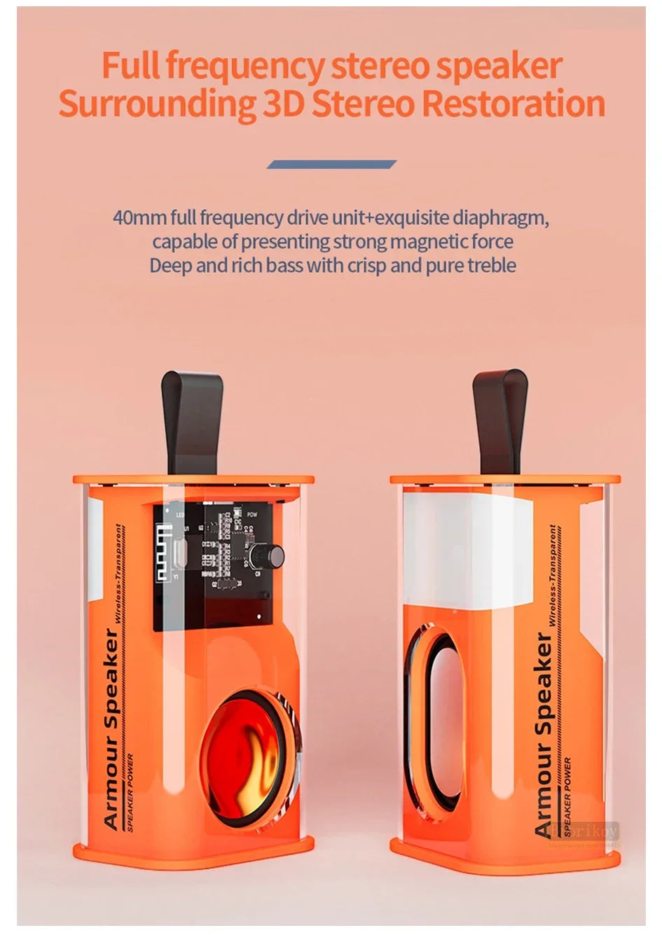 Bluetooth Speaker K08 LED Flashing Soundbar Portable Outdoor Indoor Subwoofer Loudspeaker Support TF Card FM Radio Waterproof