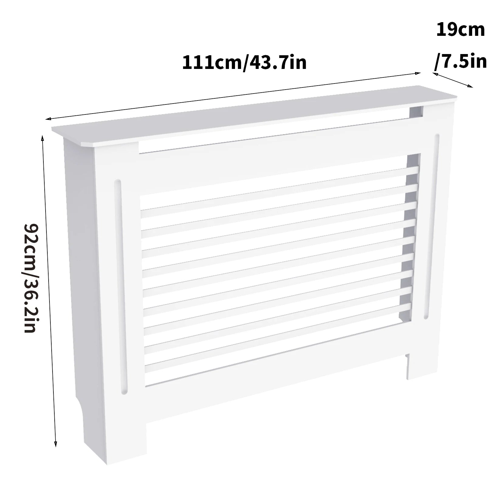 Super Tall 100CM Radiator Cover Strong Grill Shelf Cabinet MDF Cupboard Modern Vertical/Horizontal Style - Premium Radiator cover from Lizard Vigilante - Just $110.99! Shop now at Lizard Vigilante