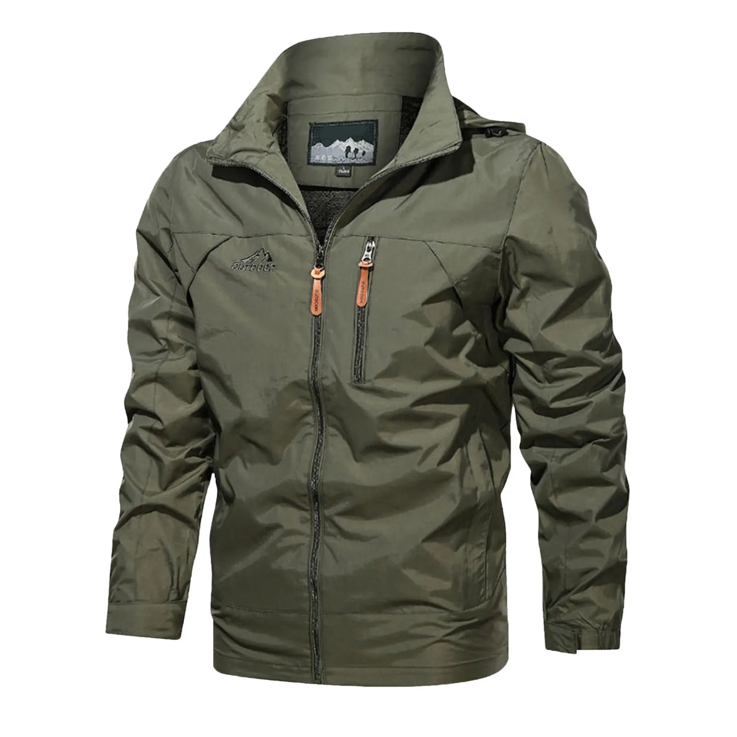 Men's Spring & Autumn Windbreaker Jacket – Windproof Waterproof Casual Outdoor Coat with Detachable Hood - Premium jacket from Lizard Vigilante - Just $28.88! Shop now at Lizard Vigilante