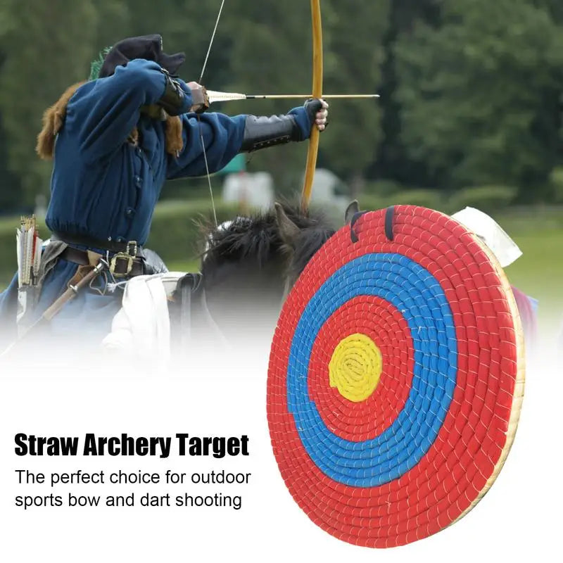 Straw Archery Target 4-Ring Grass Practice Board – Durable Bow & Arrow Shooting Training Outdoor Sports Accessory