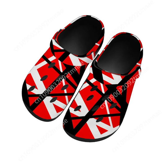 Van Halen 5150 Stripe Rock Band Custom Beach Clogs – Breathable Water Shoes for Men, Women & Teens - Premium clogs from Lizard Vigilante - Just $38.88! Shop now at Lizard Vigilante