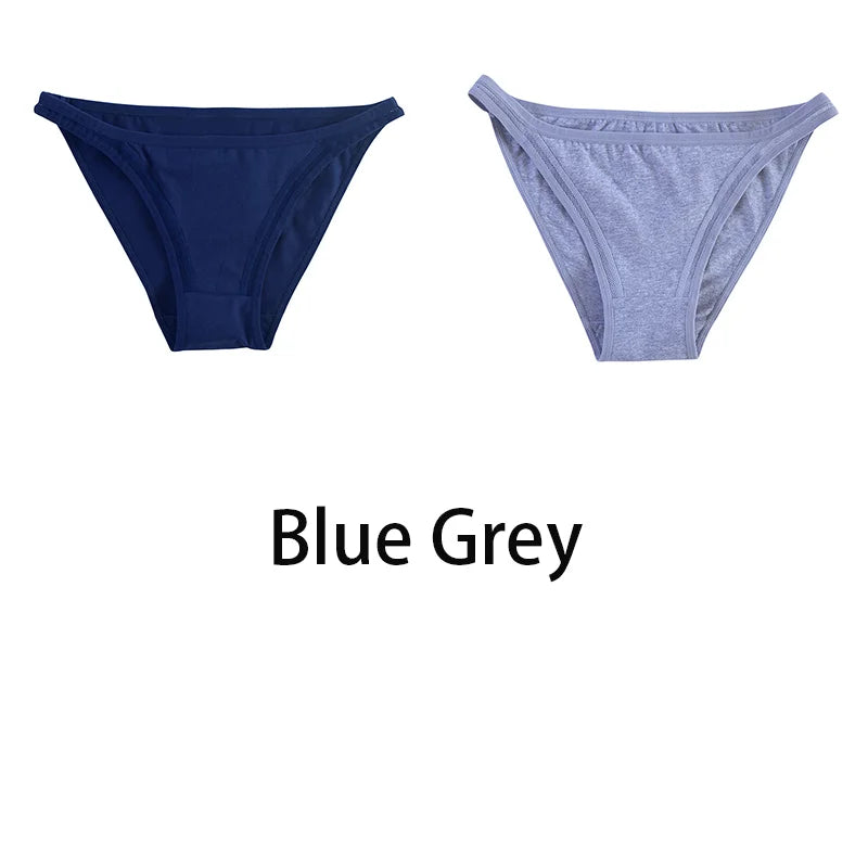 2Pcs/Set Women Cotton Panties – Comfortable Low-Rise Bikini Briefs with Hollow Out Decoration - Premium panties from Lizard Vigilante - Just $17.88! Shop now at Lizard Vigilante