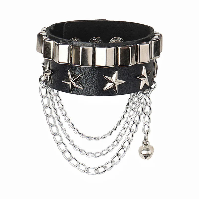 Punk Skull Goth Cuff Bracelet – New Bold, Edgy Style for Men and Women! - Premium bracelets from Lizard Vigilante - Just $18.88! Shop now at Lizard Vigilante