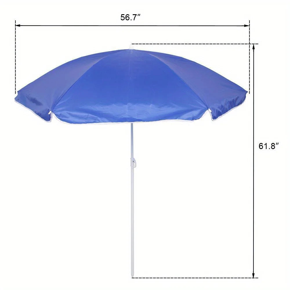 Camping portable outdoor 2-seat folding chair with blue beach umbrella - Premium  from Lizard Vigilante - Just $104.99! Shop now at Lizard Vigilante