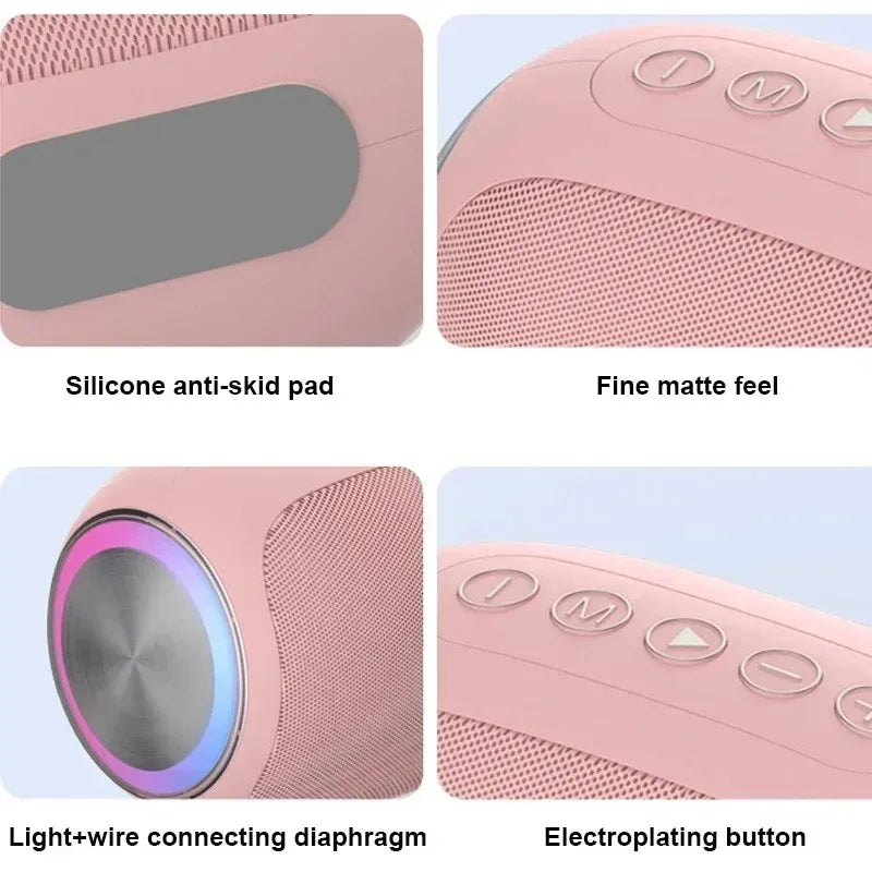 Speaker Bluetooth pink strong function portable Bluetooth speaker outdoor speaker waterproof 10W bass support TF card