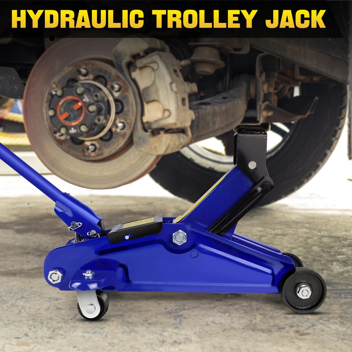 DayPlus 2 Ton Steel Trolley Jack – Hydraulic Heavy Duty Car Lift With Carry Case, Street Mechanic Chaos Edition 🔧💀