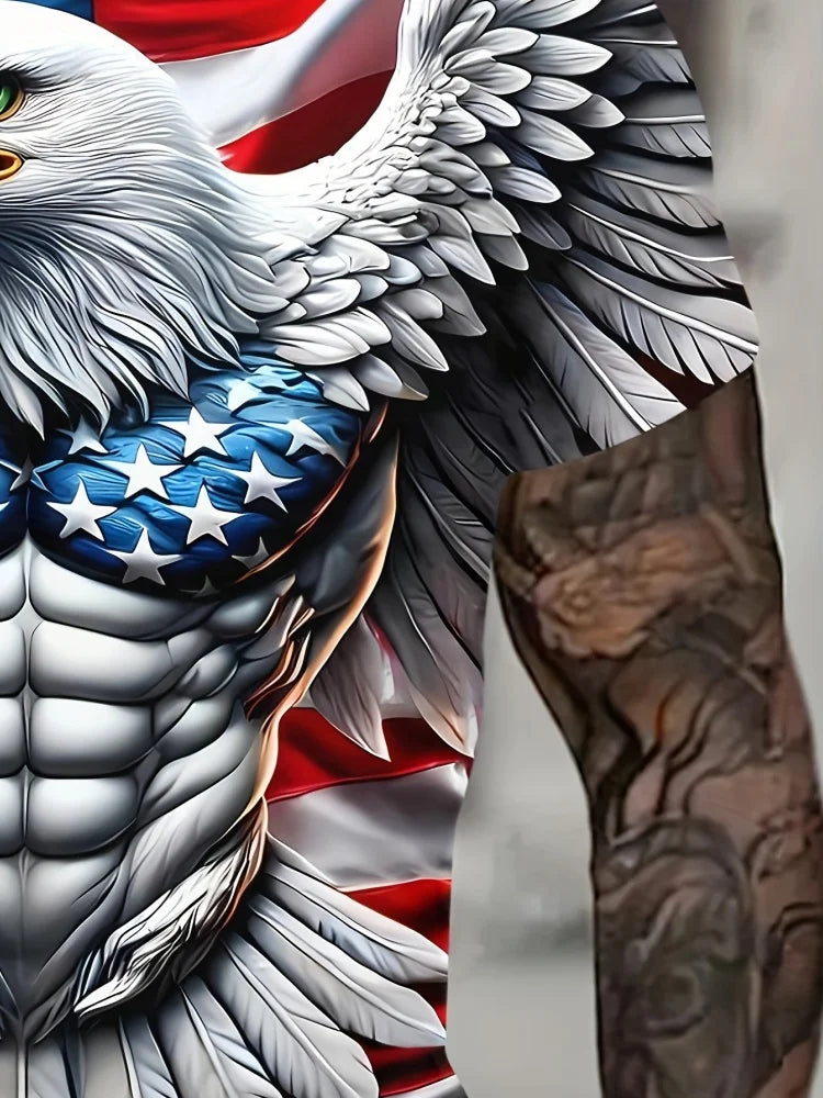 FREEDOM TALON // 3D Screaming Eagle Tee – Summer Casual Patriot Grind Edition - Premium tee from dsers - Just $14.99! Shop now at Lizard Vigilante