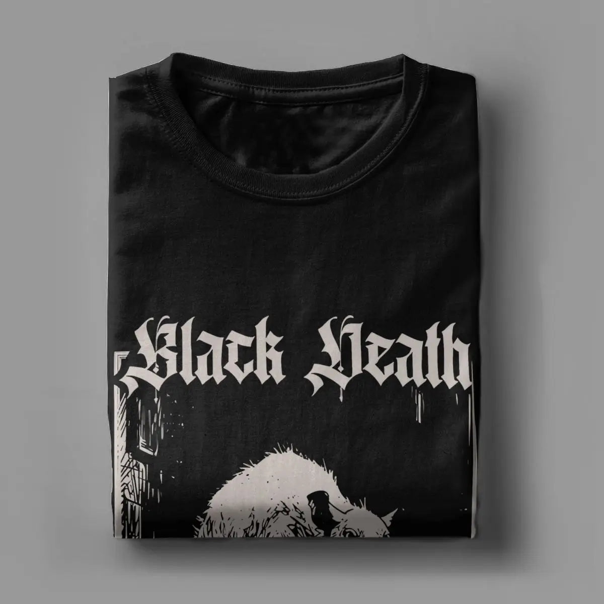 Black Death Gothic Grunge Medieval Rat T-Shirt Men Cotton T Shirt Goth Aesthetic History Dark Academia Tee Shirt 4XL 5XL Clothes - Premium t-shirt from Lizard Vigilante - Just $21.69! Shop now at Lizard Vigilante