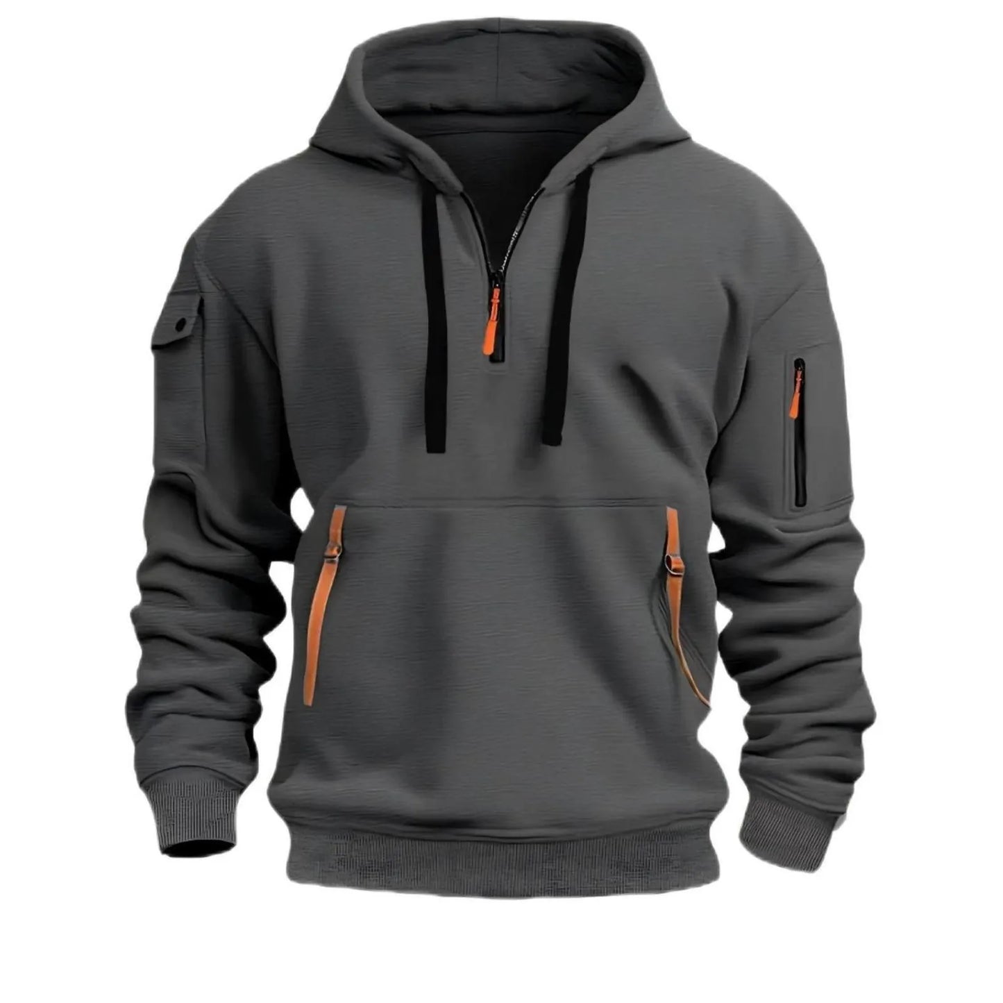 Big and Tall Men's Hooded Sweatshirt – Casual Long Sleeve Spring and Autumn Hoodie for Outdoor Leisure - Premium sweatshirt hoodie from Lizard Vigilante - Just $42.99! Shop now at Lizard Vigilante