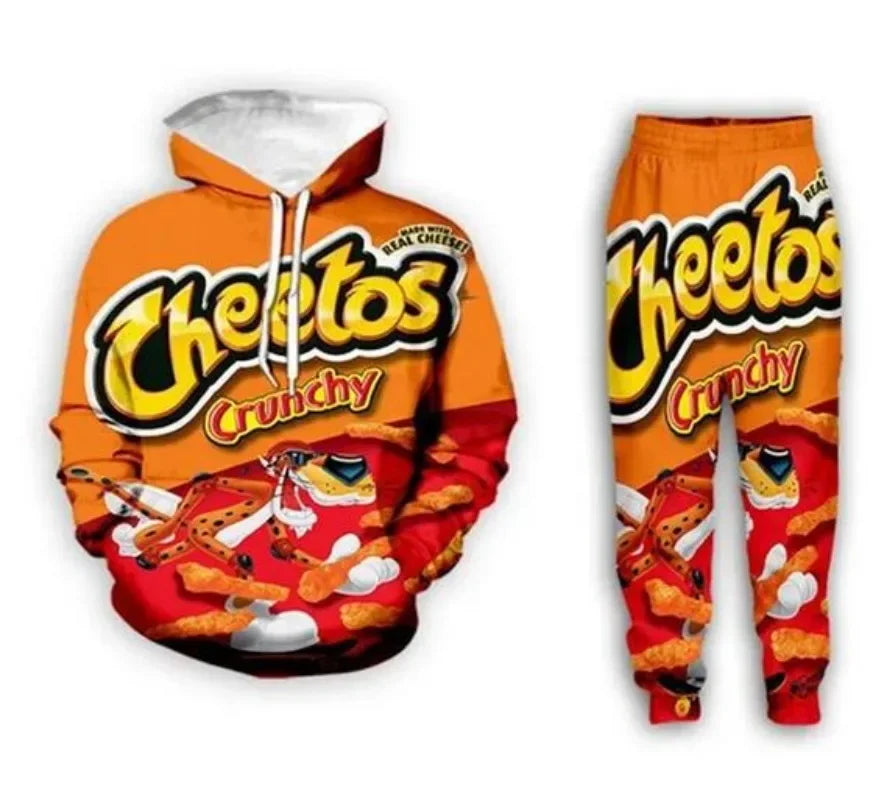 Cheetos Puffs 3D Print Tracksuit – Hilarious Hoodie & Joggers Combo for Men & Women - Premium ttracksuit from Lizard Vigilante - Just $78.88! Shop now at Lizard Vigilante