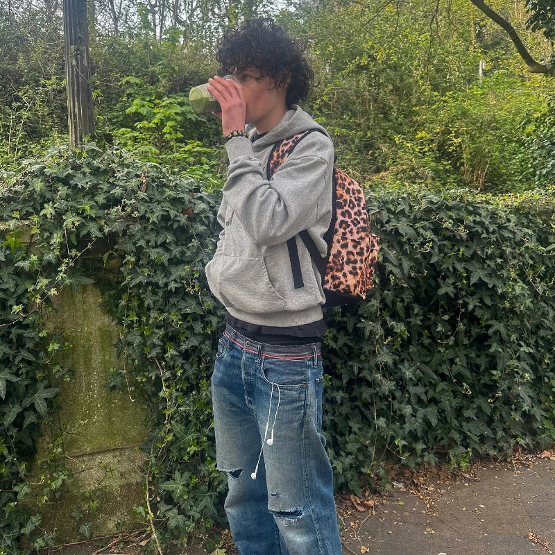 🔥 Y2K Smoke Signal Campaign Hoodie — Retro Grey Streetwear for Men & Women Who Live Loud and Dress Louder