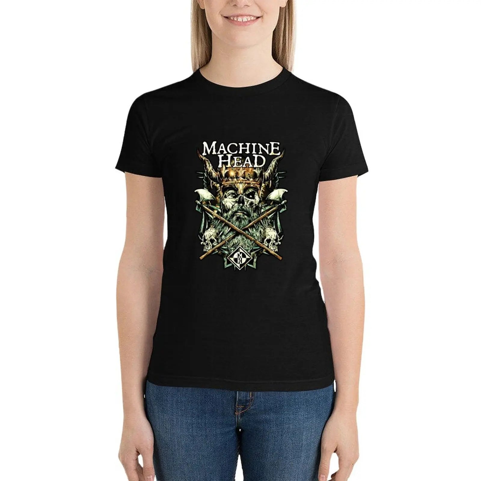 Women's Machine Head T-Shirt Group Music Gorgeous Heavy Metal Tour Clothes Shirts Cute Graphic Tees - Premium t-shirt from Lizard Vigilante - Just $30.69! Shop now at Lizard Vigilante