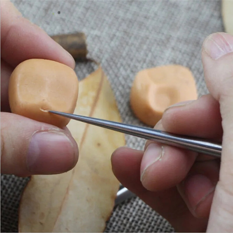 Stainless Steel Clay Sculpting Rod Pottery Modeling Stick Carving Ceramic Sculpture Tools Line Texture Creasing Indentation Tool