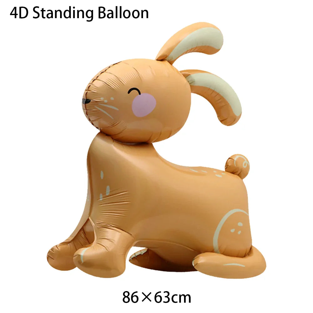 Easter Bunny Inflatables Balloon Decorations Standing Carrot Balloons Cute Carrot Rabbit Happy Easter Party Birthday Decorations