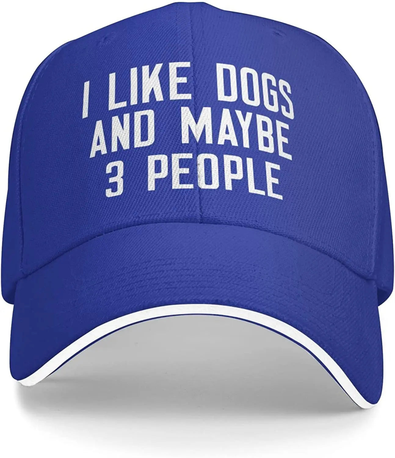 I Like Dogs and Maybe 3 People Unisex Cap Fishing Outdoor Sport Baseball Cap Sun Hat - Lizard Vigilante