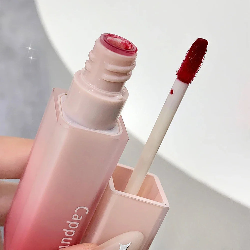 Cappuvini Nude Water Mist Lip Glaze Matte Velvet White Lip Gloss Long-lasting Lipstick