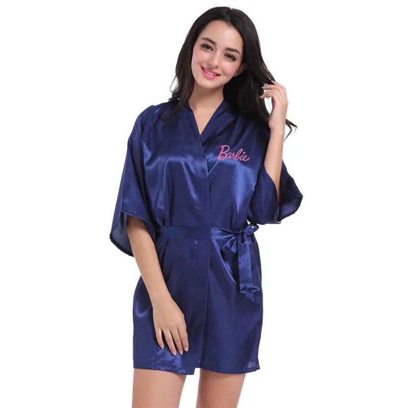 Sexy Waist Belted Barbie Nightgown for Women – Comfortable & Versatile Flannel Cardigan, Large Size, Thin & Elegant - Premium T-shirt from Lizard Vigilante - Just $29.88! Shop now at Lizard Vigilante