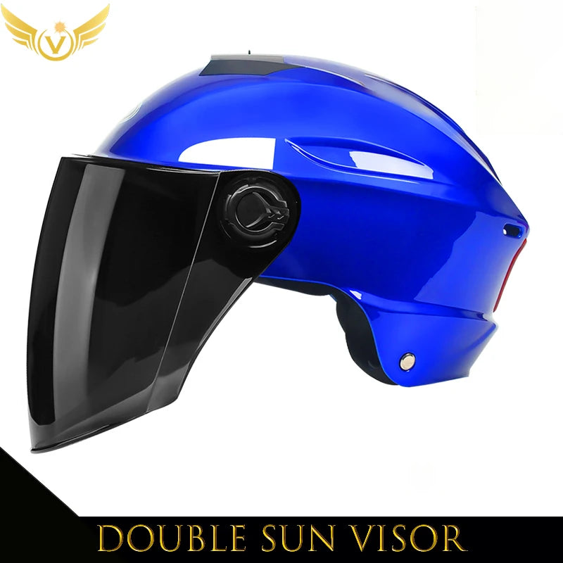 Electric Scooter Helmet Summer Vespa Chopper Motorcycle Helmets Safety Waterfall Soman Urban Articles Woman Men Moto Equipment - Lizard Vigilante