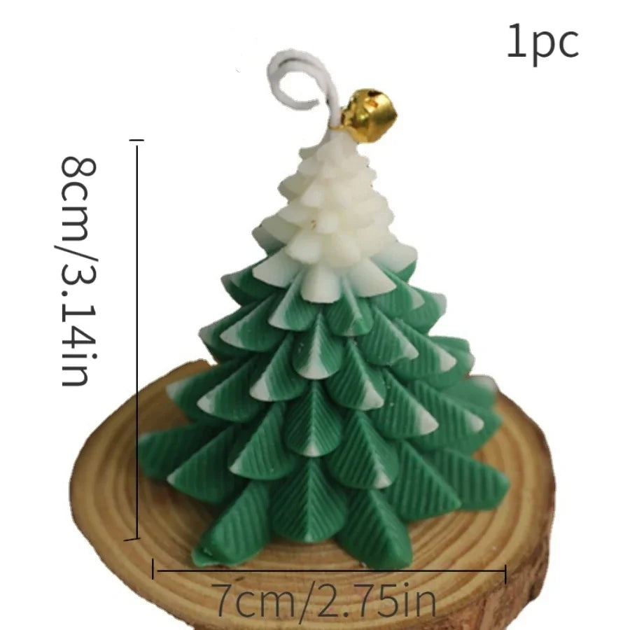 Handmade Christmas Tree Candles for Christmas Party Home Decoration and Holiday Gift Ornaments Fragrance Souvenirs