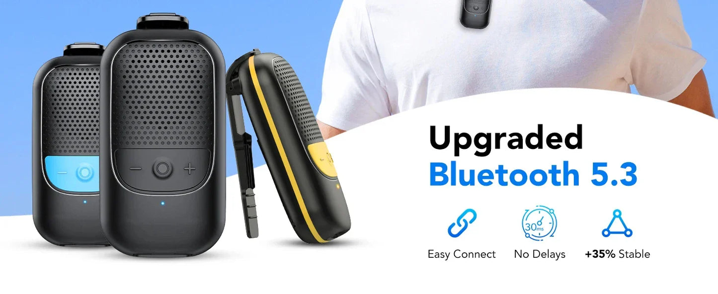 Portable Wearable Backpack Clip-on Bluetooth Wireless Speaker Built-in Microphone Free Music for Outdoors Sports Mini Speakers