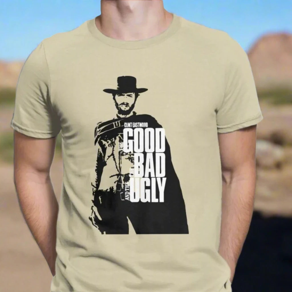 The Good The Bad And The Ugly Tee Shirt Big Size Clothing Novelty Clint Eastwood Tee Shirts Men Cotton T-Shirts - Premium tshirt from Lizard Vigilante - Just $22.49! Shop now at Lizard Vigilante