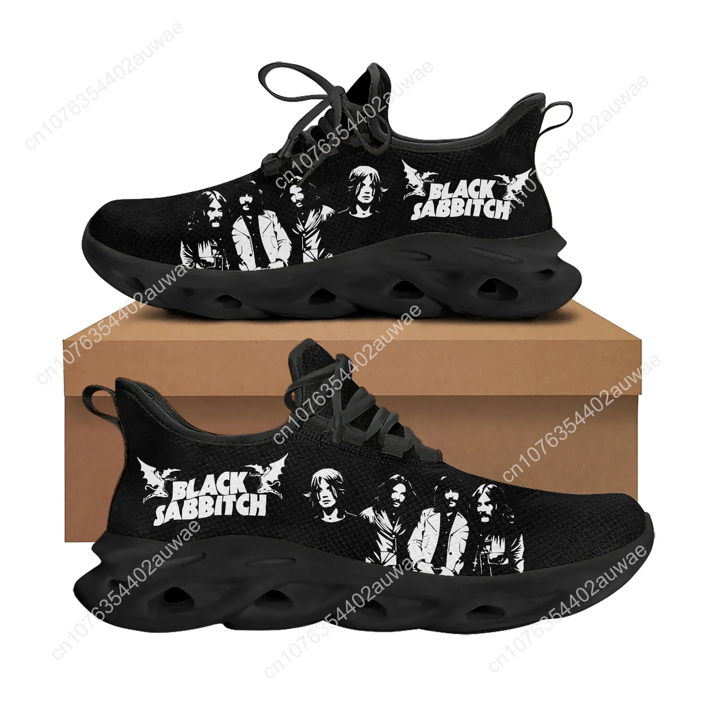 Black Heavy Metal Sabbath Sports Shoes Mens Womens Teenager Kids Children Sneakers Casual High Quality Couple Shoes - Premium sneakers from dsers - Just $46.88! Shop now at Lizard Vigilante