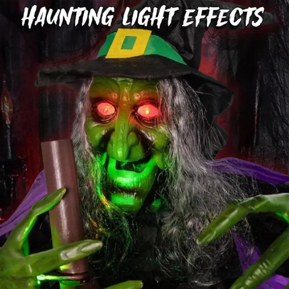 Flying Witch Halloween Decor Flying Hover Witch Realistic Halloween Witch Decor On Broom Halloween Decorations For home garden