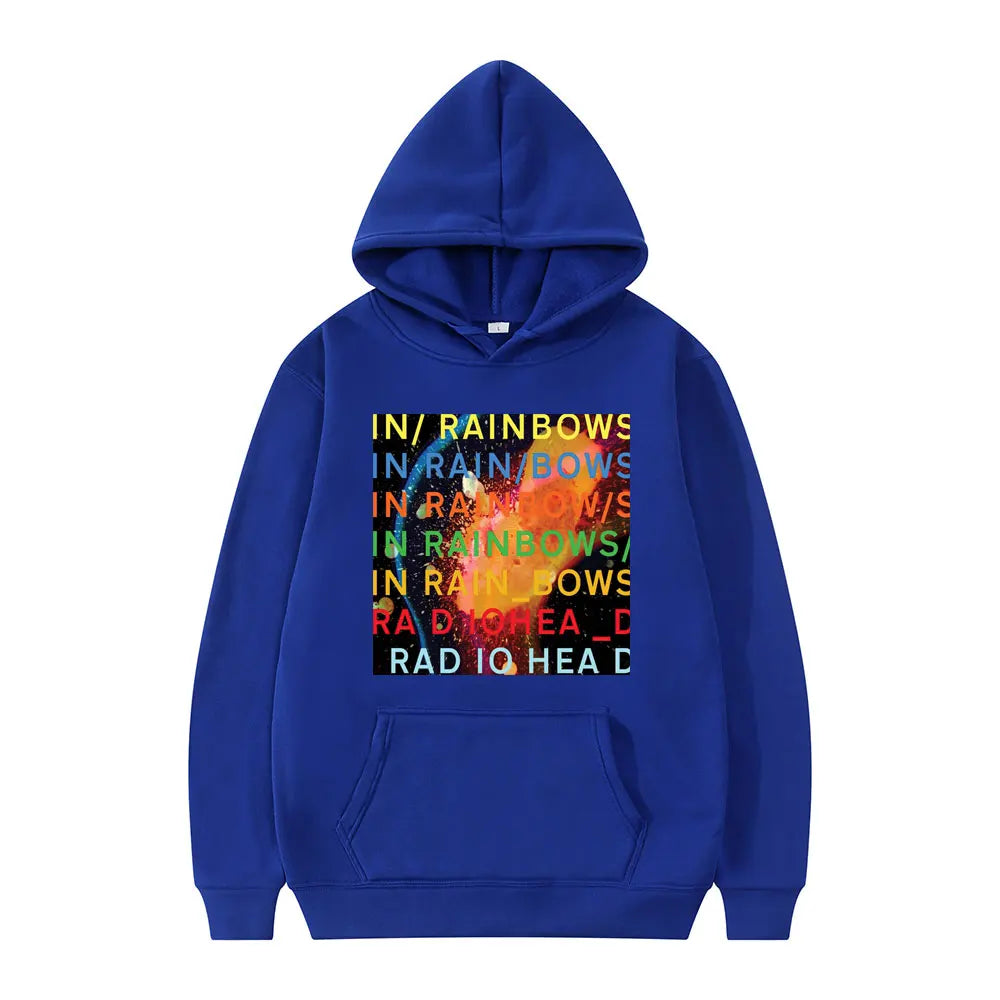 Vintage Radiohead "In Rainbows" Oversized Hoodie – Harajuku Streetwear for Men & Women - Premium Long-sleeve hoodie from Lizard Vigilante - Just $38.88! Shop now at Lizard Vigilante