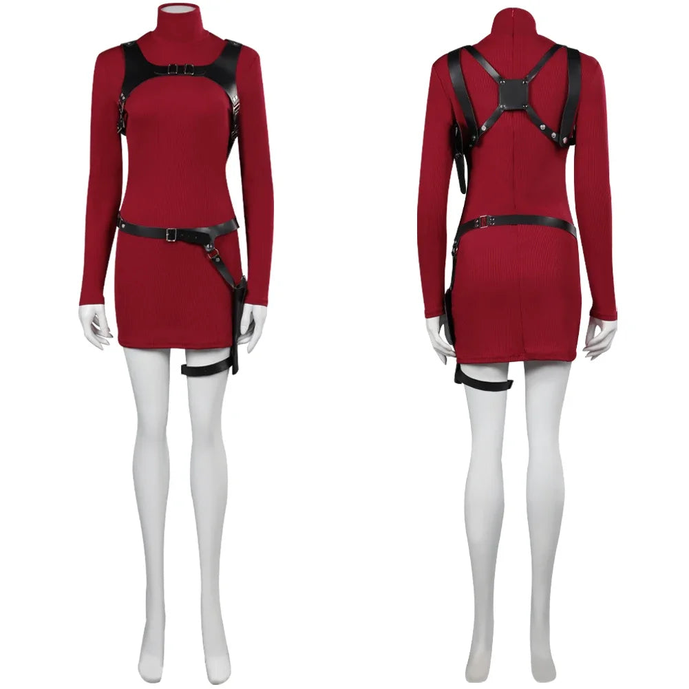 Female Resident 4 Cosplay Costume Ada Wong Dress Belt Outfits Fantasia Halloween Carnival Disguise Suit For Adult Women Girls - Premium costume from Lizard Vigilante - Just $28.99! Shop now at Lizard Vigilante