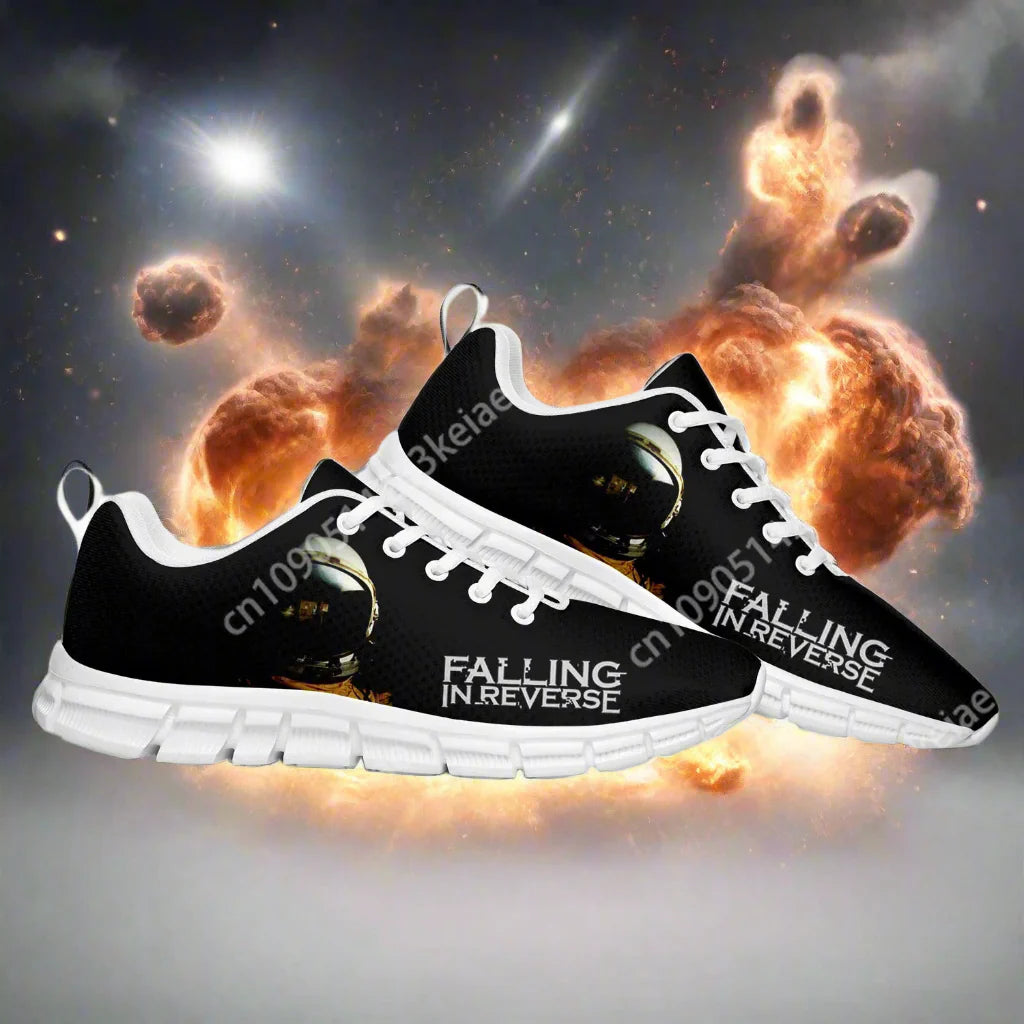 Falling In Reverse Custom Punk Rock Sneakers – High-Quality Breathable Shoes for Fans of All Ages - Premium sneakers from Lizard Vigilante - Just $22.99! Shop now at Lizard Vigilante