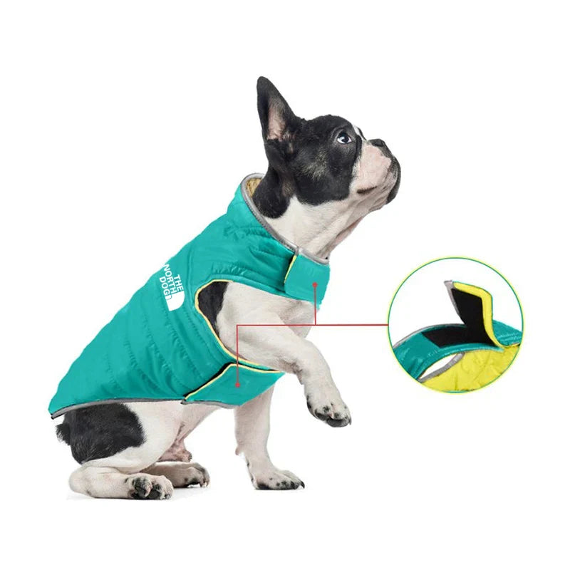 Double Sided Dog Coat Winter Warm Pet Dog Clothes For Small Medium Dogs Vest Chihuahua Clothing Soft Puppy Costumes Ropa Perro