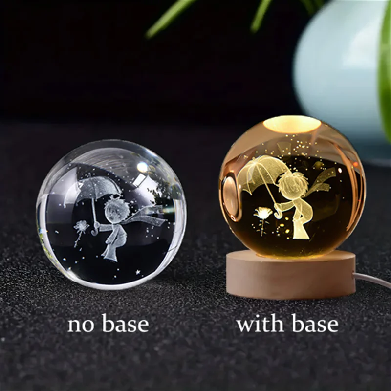 3D Crystal Planet Night Light – Laser Engraved Solar System Globe, 6cm Astronomy Crystal Ball for Home Decor & Unique Birthday Gift - Premium night light from Lizard Vigilante - Just $19.99! Shop now at Lizard Vigilante