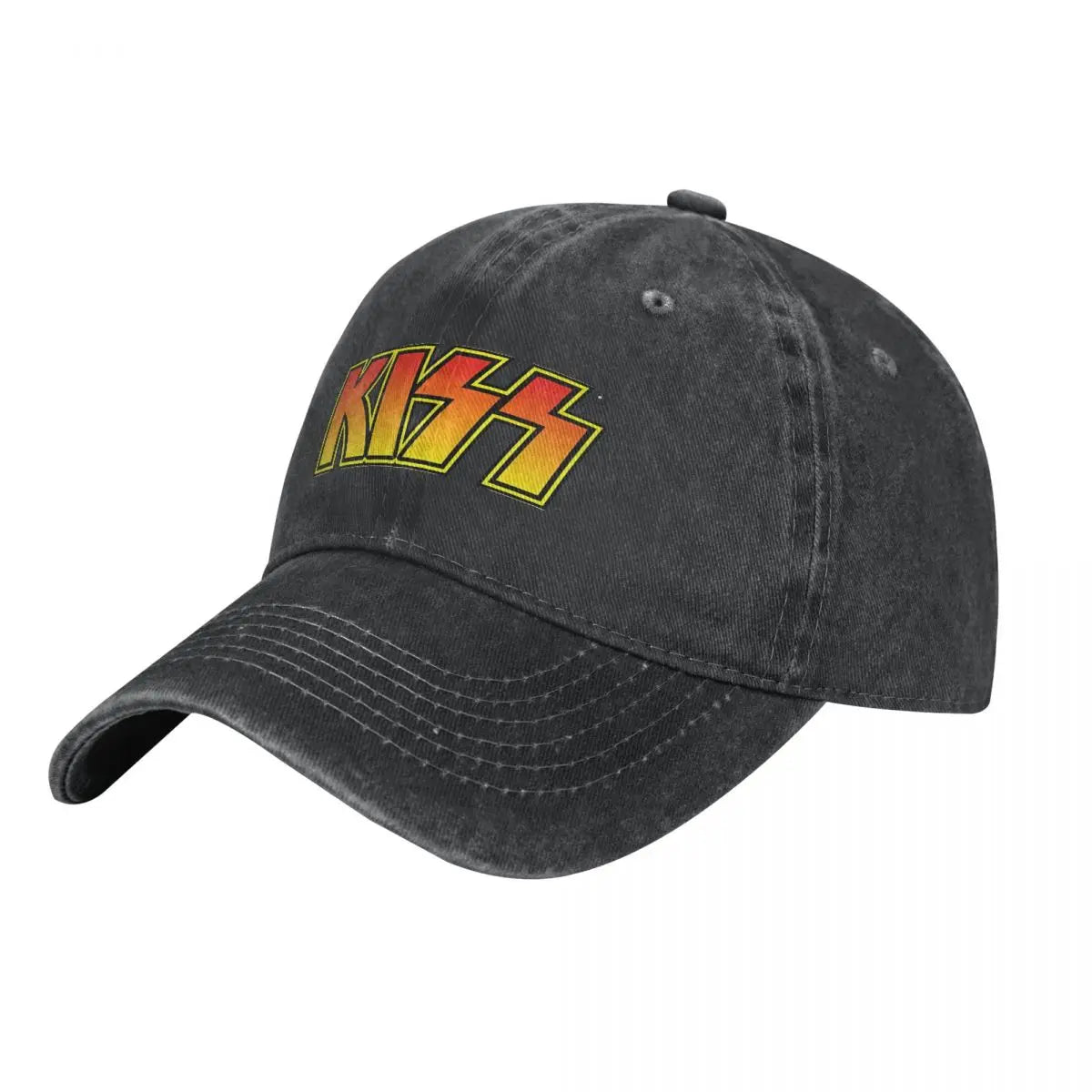 KISS Band Denim Baseball Cap – Custom Logo Trucker Hat for Men and Women, Vintage Heavy Metal Rock Cap - Premium hat from Lizard Vigilante - Just $24.88! Shop now at Lizard Vigilante