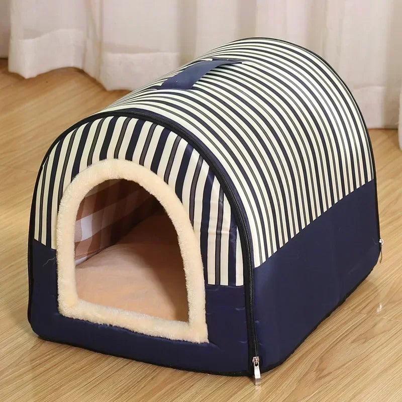 Winter Pet Cat Bed Foldable Dog House Dog Villa Sleep Kennel Removable Nest Warm Enclosed Cave Sofa Big Dog Kennel Pet Supplies - Premium pet bed from Lizard Vigilante - Just $19.99! Shop now at Lizard Vigilante