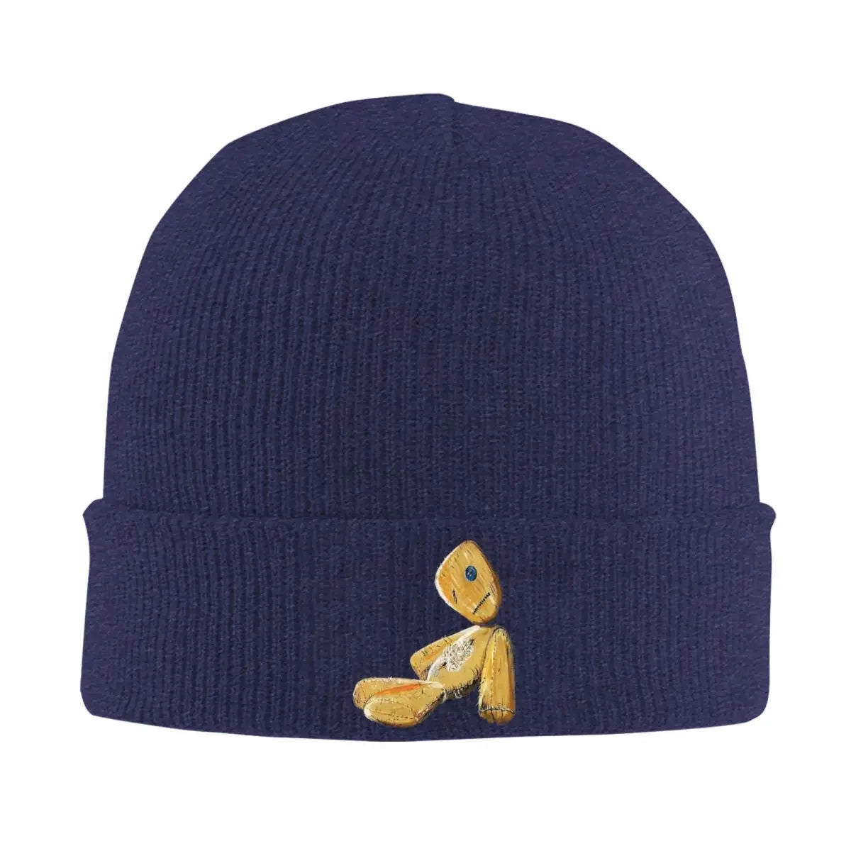 Korn Band Yellow Shield Knit Beanie Hat – Retro Unisex Warm Autumn Cap - Premium beanie from Lizard Vigilante - Just $19.99! Shop now at Lizard Vigilante