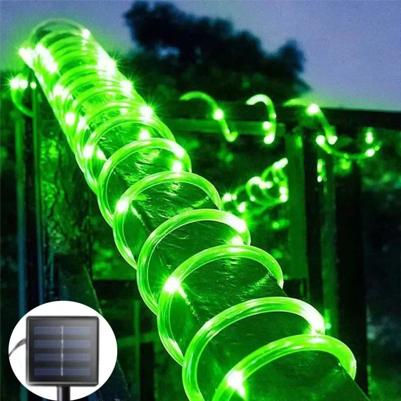 Solar Tube Rope LED Light – Outdoor Garden Christmas Decoration Garland - Premium lighting from Lizard Vigilante - Just $18.99! Shop now at Lizard Vigilante