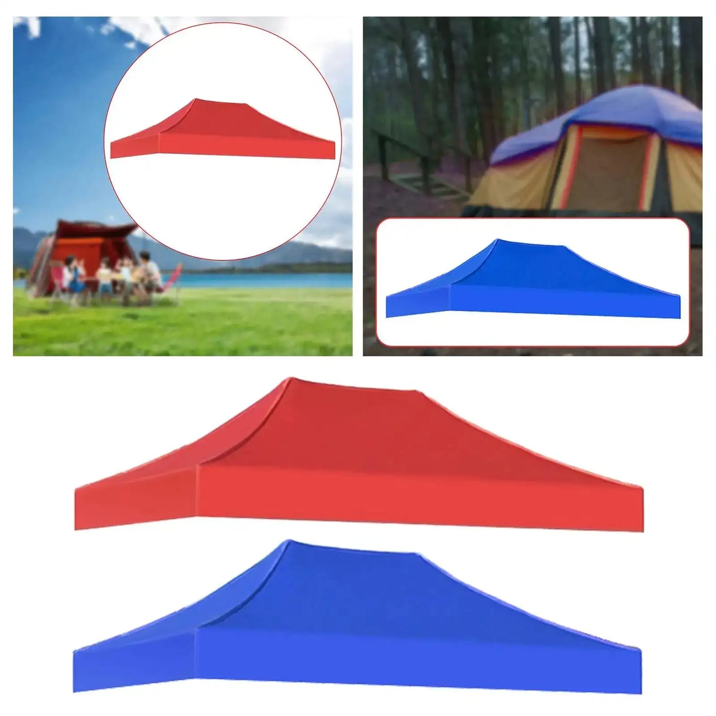 Canopy Top Cover Sunshade Tent Cover Replacement Rainproof 3x2M Gazebo Roof Canopy Tent Top for Canopy Camping Beach Patio