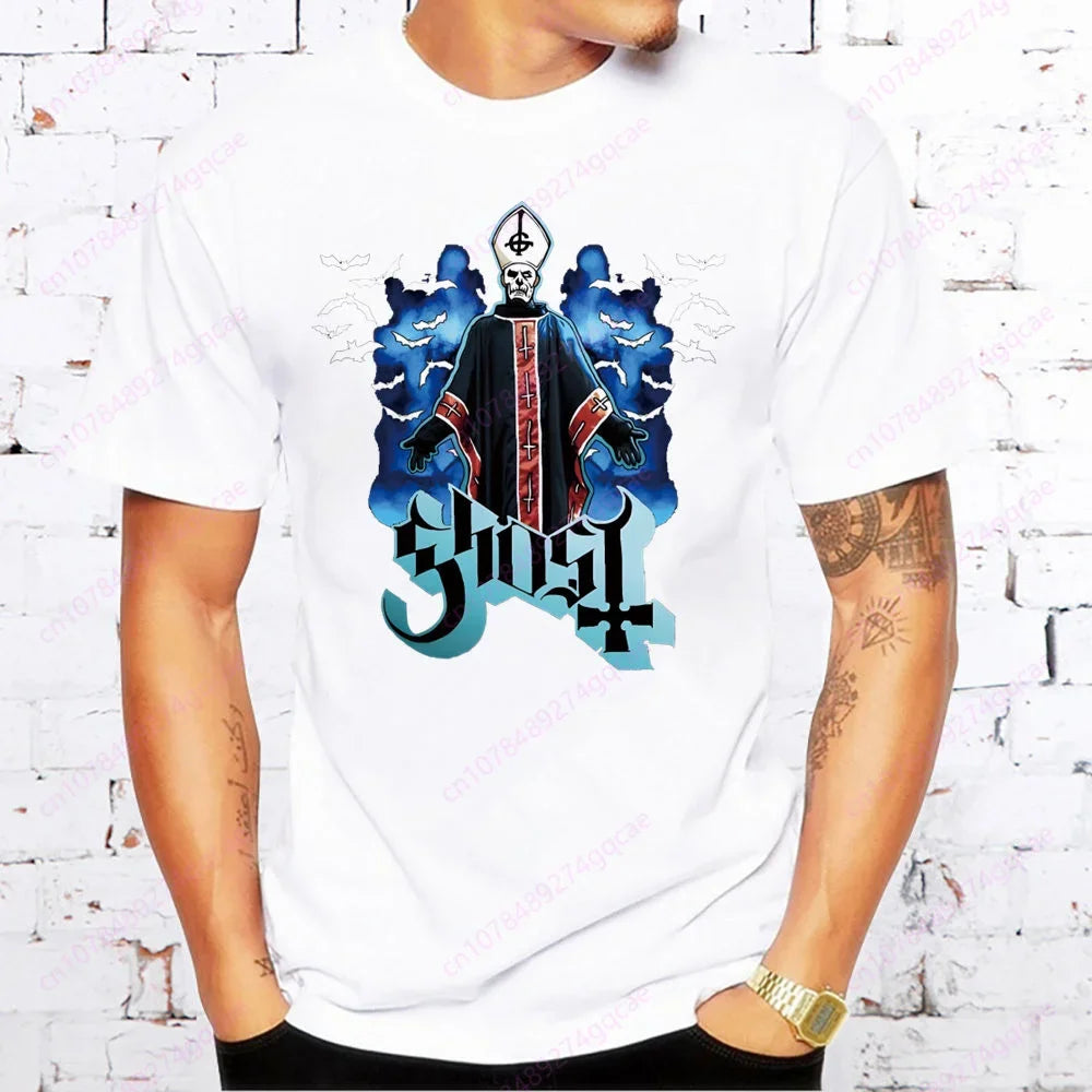 “ECHOES OF THE DAMNED” – GHOST Band Heavy Metal Tee for Men | Summer Fashion T-Shirt for the Loud, the Lost & the Legends - Premium t-shirts from dsers - Just $22.99! Shop now at Lizard Vigilante
