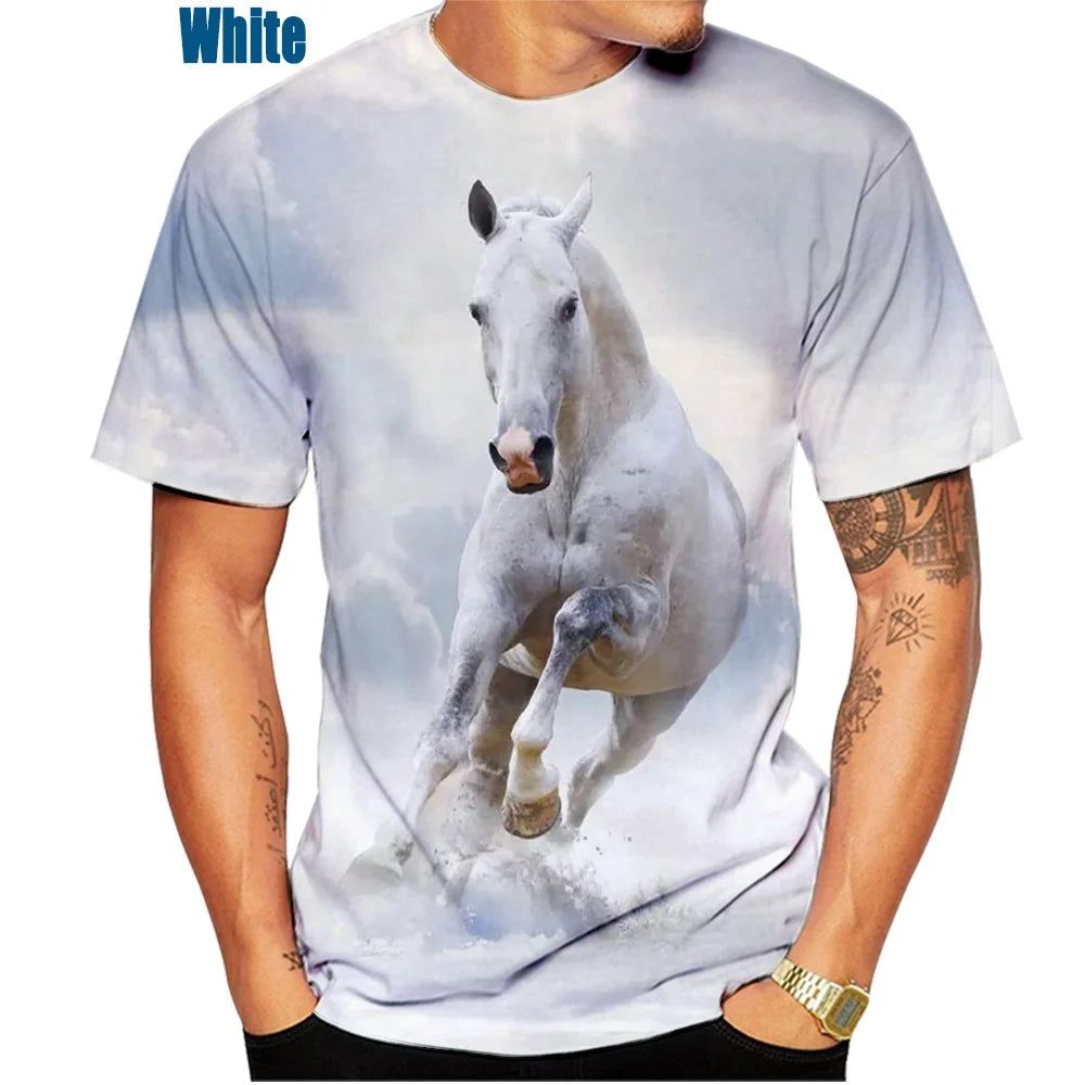 New Fashion 3D Printed Animal Horse T-Shirt for Men and Women – Creative Casual Tee, Lightweight & Quick-Dry - Premium T-Shirts from Lizard Vigilante - Just $22.99! Shop now at Lizard Vigilante