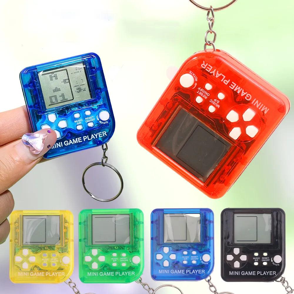 Pocket Mini Classic Game Machine Keychain Anti Lost Key Ring Children Handheld Retro Nostalgic Game Console Video Game Players - Lizard Vigilante