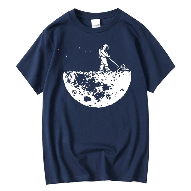 Summer Men T-shirt High Quality 100% Funny Cotton Lunar Cleaner Printing Casual Cool Loose O-neck Male Soft Tshirt Hip Hop Tees - Premium  from Lizard Vigilante - Just $12.99! Shop now at Lizard Vigilante