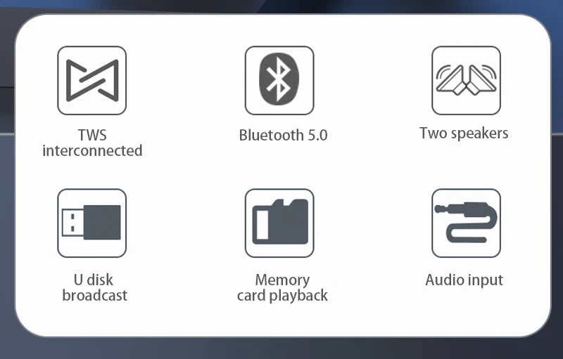 S11 Bluetooth Small Speaker Music Player Stereo USB TF Card Home Outdoor Sports Portable Mobile Phone Car Subwoofer Big Battery