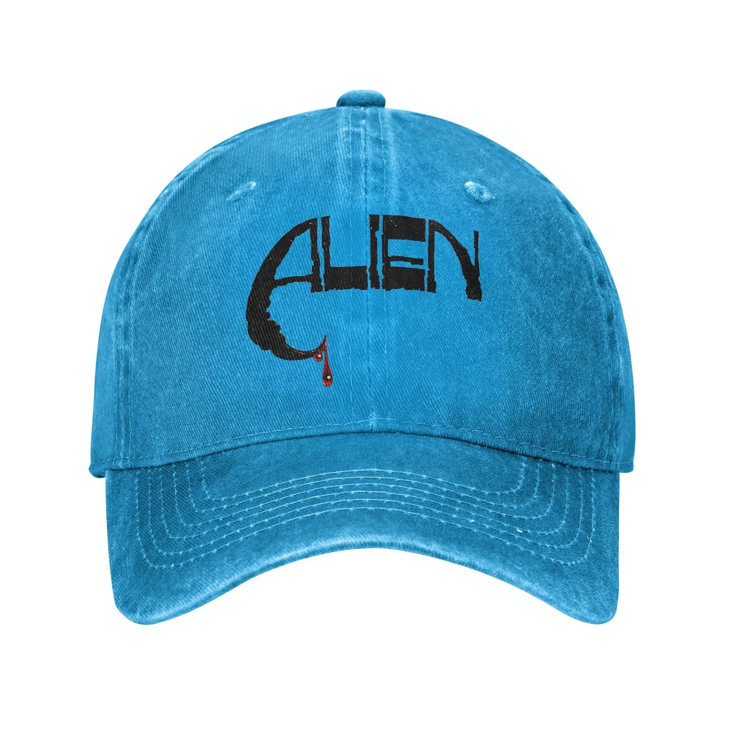Alien Concept Vintage Distressed Baseball Cap – Sci-Fi Horror Snapback Hat for Men & Women Summer Streetwear