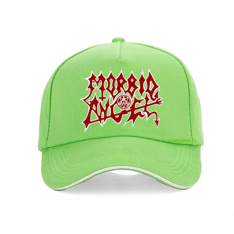 Morbid Angel Metal Gothic Rock Band Men's Custom Print Baseball Cap - Cool Casual Solid Sunhat Adjustable Snapback Hat - Premium hats from Lizard Vigilante - Just $23.88! Shop now at Lizard Vigilante