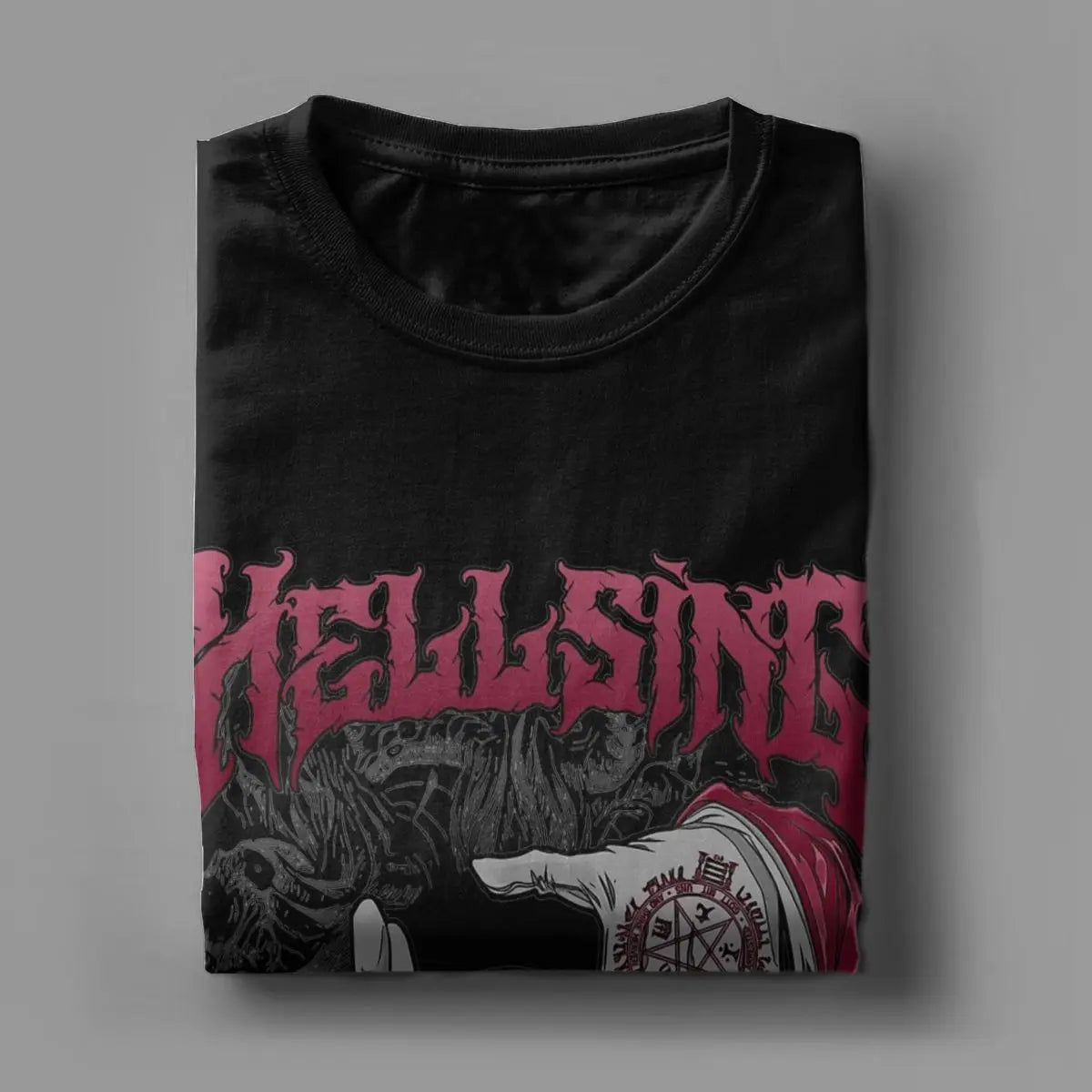 Hellsing Dark Gothic Men's T Shirts Anime Novelty Tees Short Sleeve Crew Neck T-Shirt 100% Cotton Graphic Clothes - Premium  from Lizard Vigilante - Just $19.99! Shop now at Lizard Vigilante