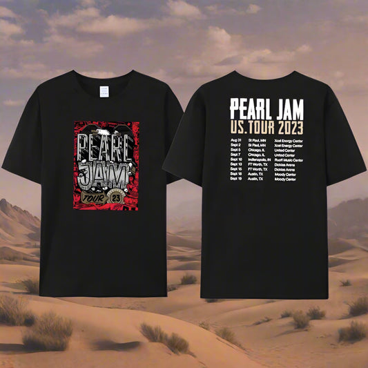 Pearl Jam 2024 Summer Tour T-Shirt – 100% Cotton Rock & Roll Icon Casual Tee for Men - Premium t-shirt from Lizard Vigilante - Just $25.99! Shop now at Lizard Vigilante