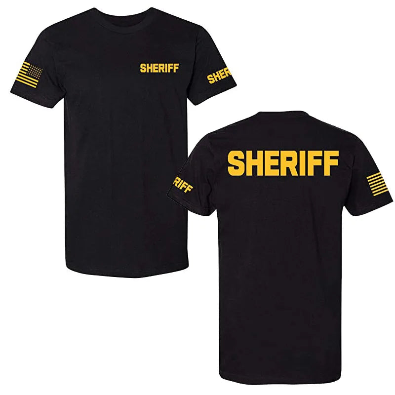 Law Enforcement T-Shirts - Police EMS FBI Fire Rescue Sheriff K-9 Two-Sided Tee Funny Women Men Clothing Coverall Works Outfits - Premium t-shirt from Lizard Vigilante - Just $22.99! Shop now at Lizard Vigilante